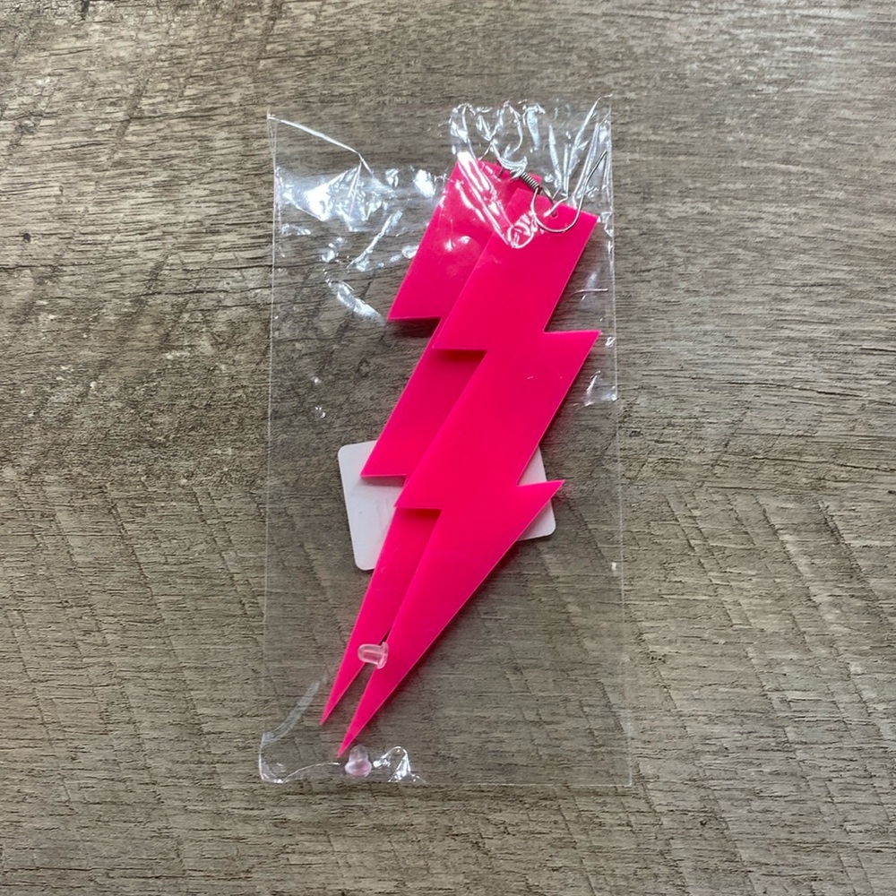 Lighting bolt earrings!